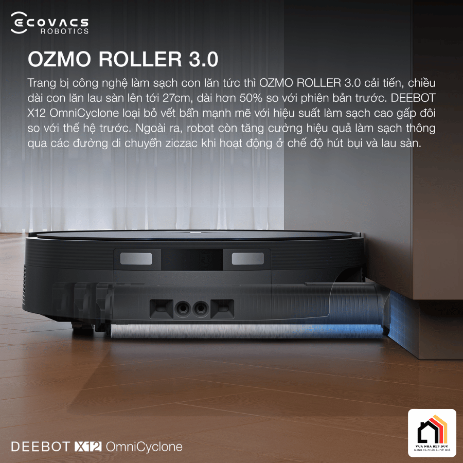 Ecovacs Deebot X12 OmniCyclone - Robot Hút Bụi Lau Nhà 2026 tại Vua Nhà Bếp Đức 05
