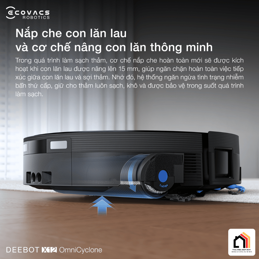 Ecovacs Deebot X12 OmniCyclone - Robot Hút Bụi Lau Nhà 2026 tại Vua Nhà Bếp Đức 06