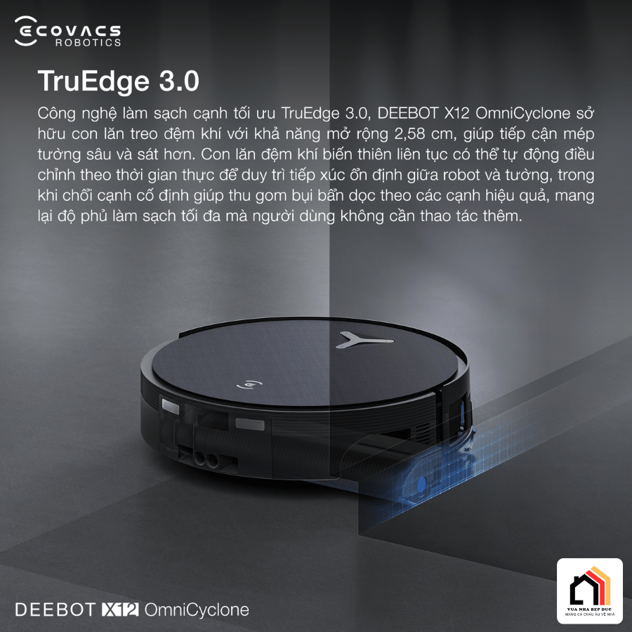 Ecovacs Deebot X12 OmniCyclone - Robot Hút Bụi Lau Nhà 2026 tại Vua Nhà Bếp Đức 07