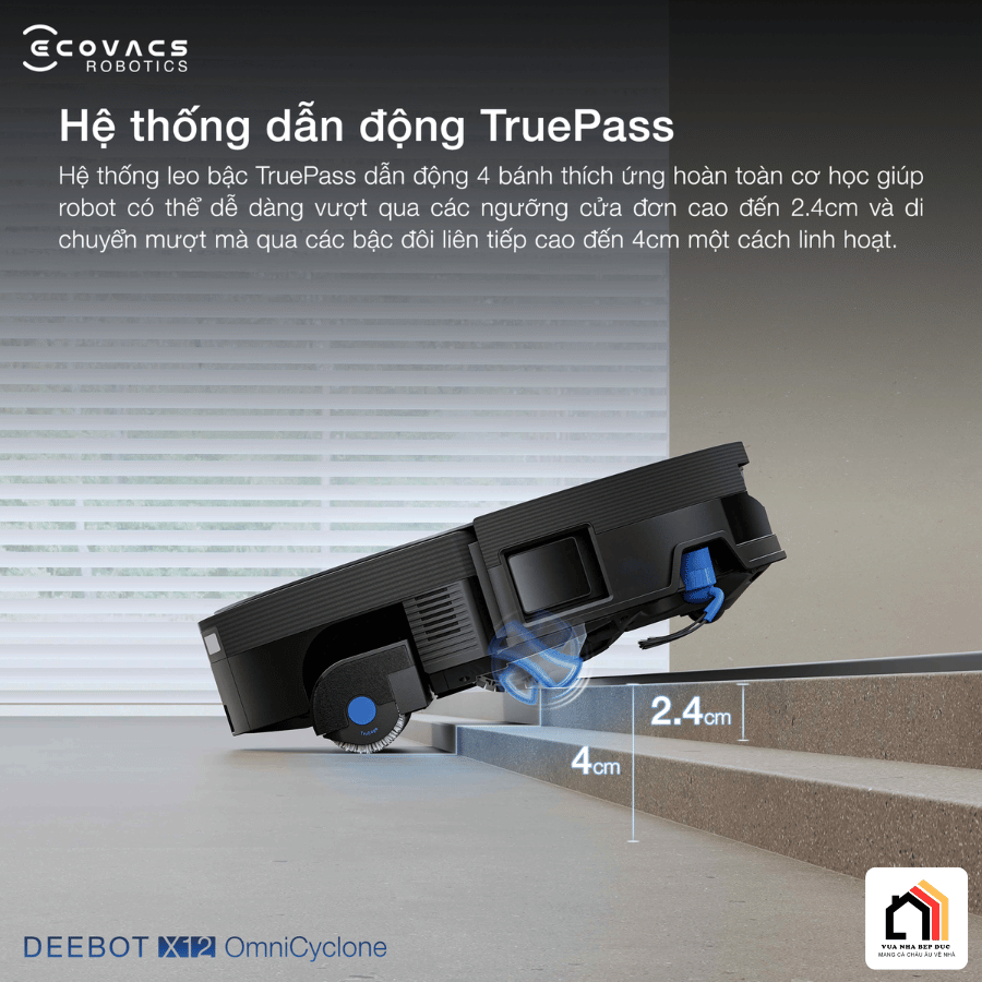 Ecovacs Deebot X12 OmniCyclone - Robot Hút Bụi Lau Nhà 2026 tại Vua Nhà Bếp Đức 15