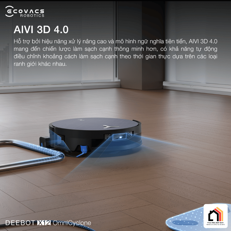 Ecovacs Deebot X12 OmniCyclone - Robot Hút Bụi Lau Nhà 2026 tại Vua Nhà Bếp Đức 16