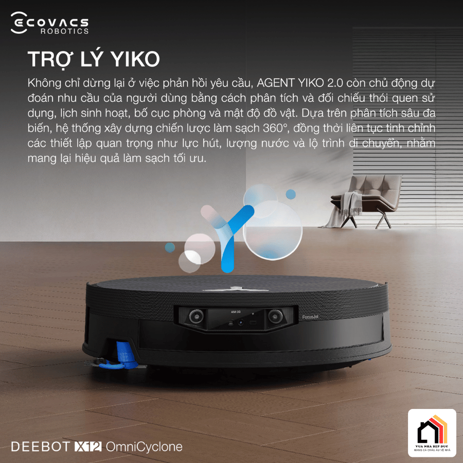 Ecovacs Deebot X12 OmniCyclone - Robot Hút Bụi Lau Nhà 2026 tại Vua Nhà Bếp Đức 17