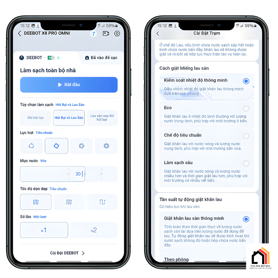 Ecovacs Deebot X8 Pro Omni - Robot hút bụi lau nhà 2026 tại Vua Nhà Bếp Đức 15