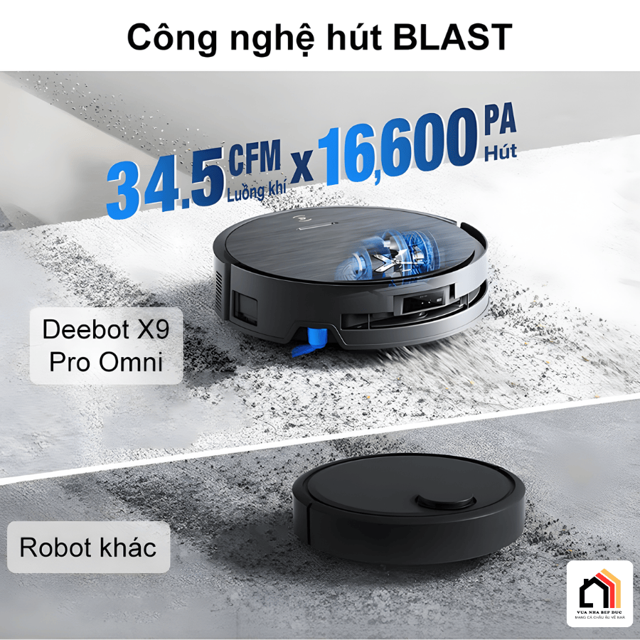 Ecovacs Deebot X9 Pro Omni - Robot hút bụi lau nhà 2026 tại Vua Nhà Bếp Đức 06