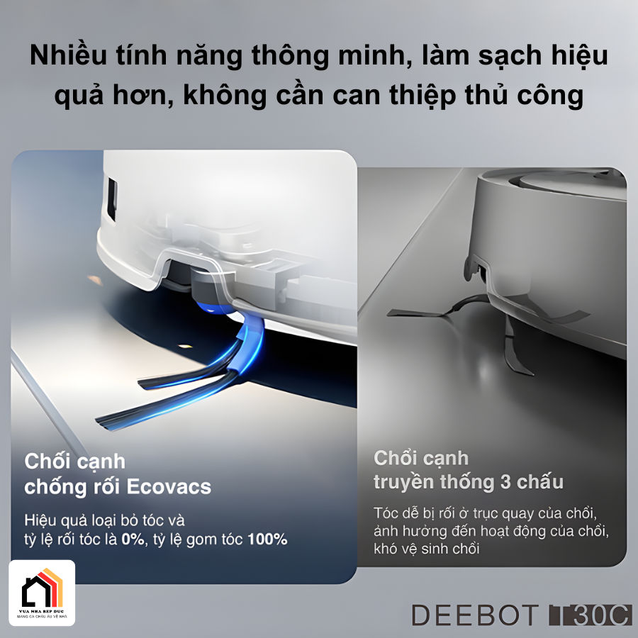 Ecovacs Deebot T30C - Robot hút bụi lau nhà thế hệ mới 2026 tại Vua Nhà Bếp Đức 08