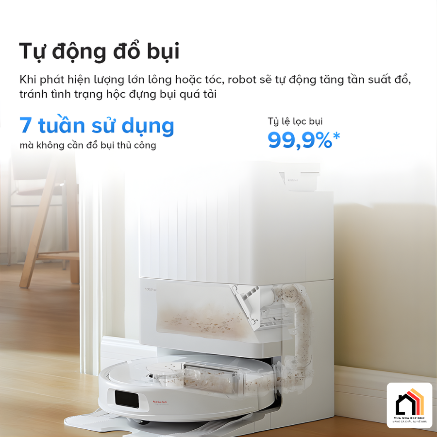 Roborock Qrevo 5AE - Robot hút bụi lau nhà 2026 tại Vua Nhà Bếp Đức 12