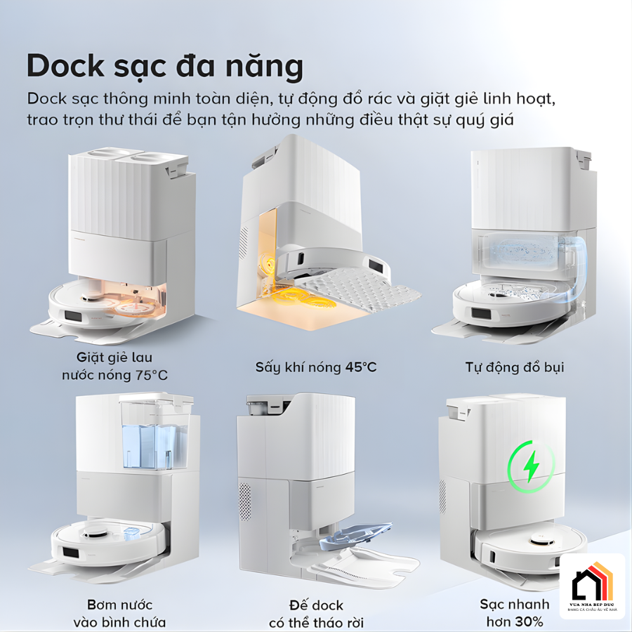 Roborock Qrevo C Pro - Robot hút bụi lau nhà 2026 tại Vua Nhà Bếp Đức 13