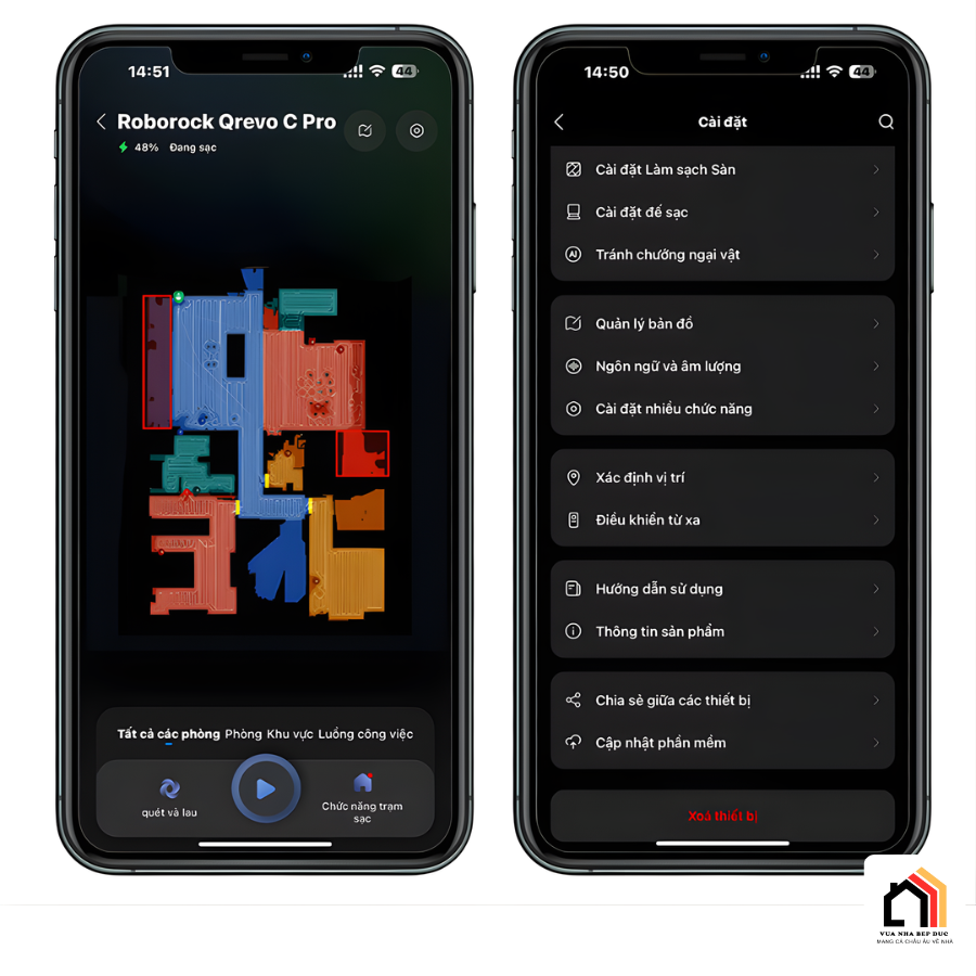 Roborock Qrevo C Pro - Robot hút bụi lau nhà 2026 tại Vua Nhà Bếp Đức 10