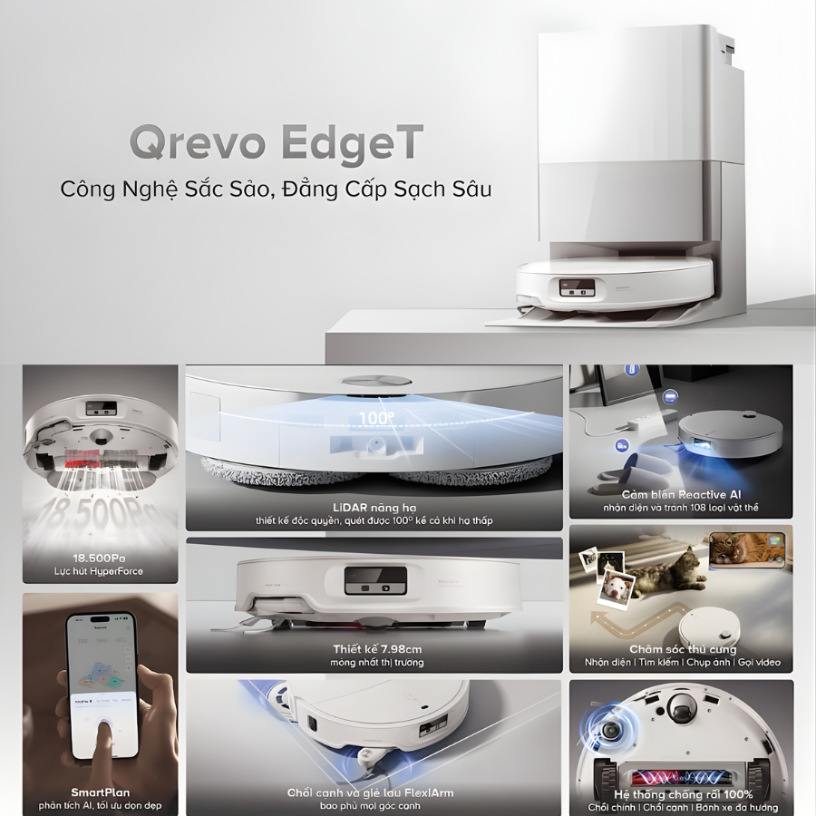 Roborock Qrevo EdgeT - Robot hút bụi lau nhà 2026 tại Vua Nhà Bếp Đức 02