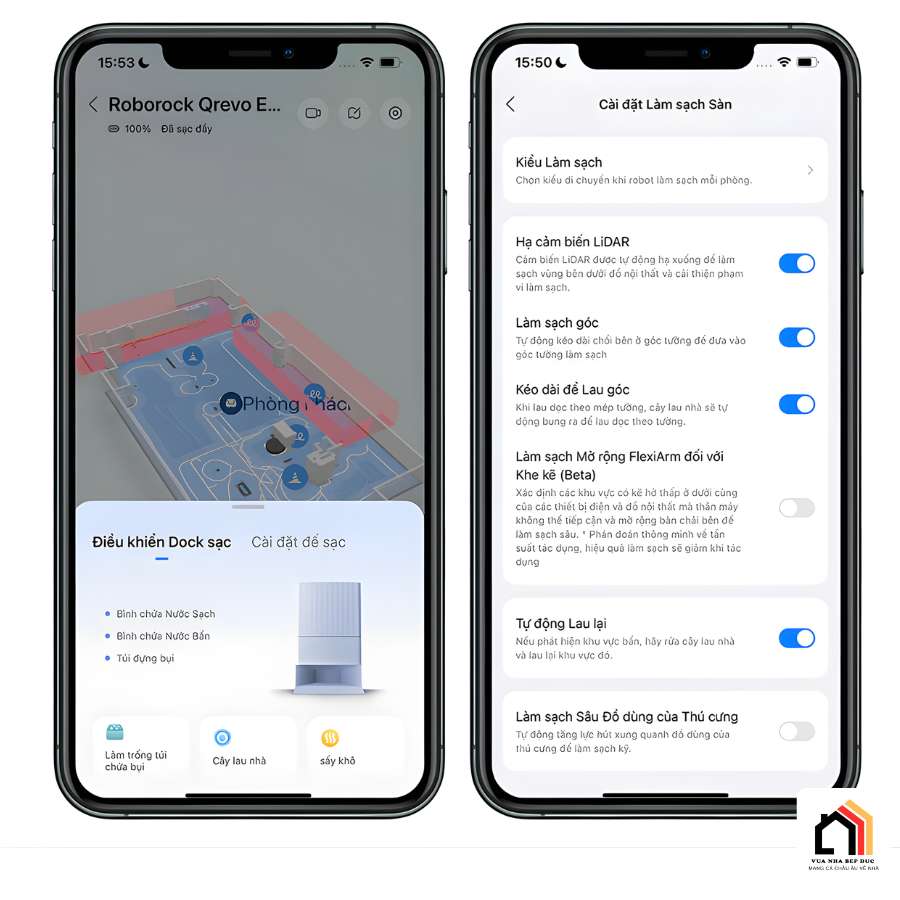 Roborock Qrevo EdgeT - Robot hút bụi lau nhà 2026 tại Vua Nhà Bếp Đức 19