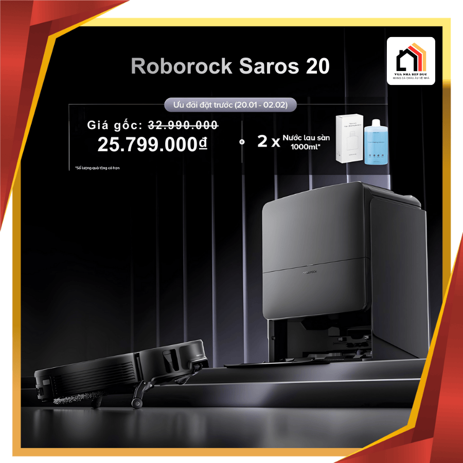 Roborock Saros 20 - Robot Hút Bụi Lau Nhà Thế Hệ Mới 2026