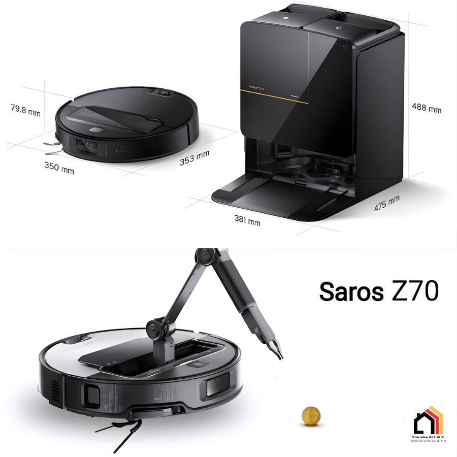 Roborock Saros Z70 - Robot hút bụi lau nhà 2026 tại Vua Nhà bếp Đức 20