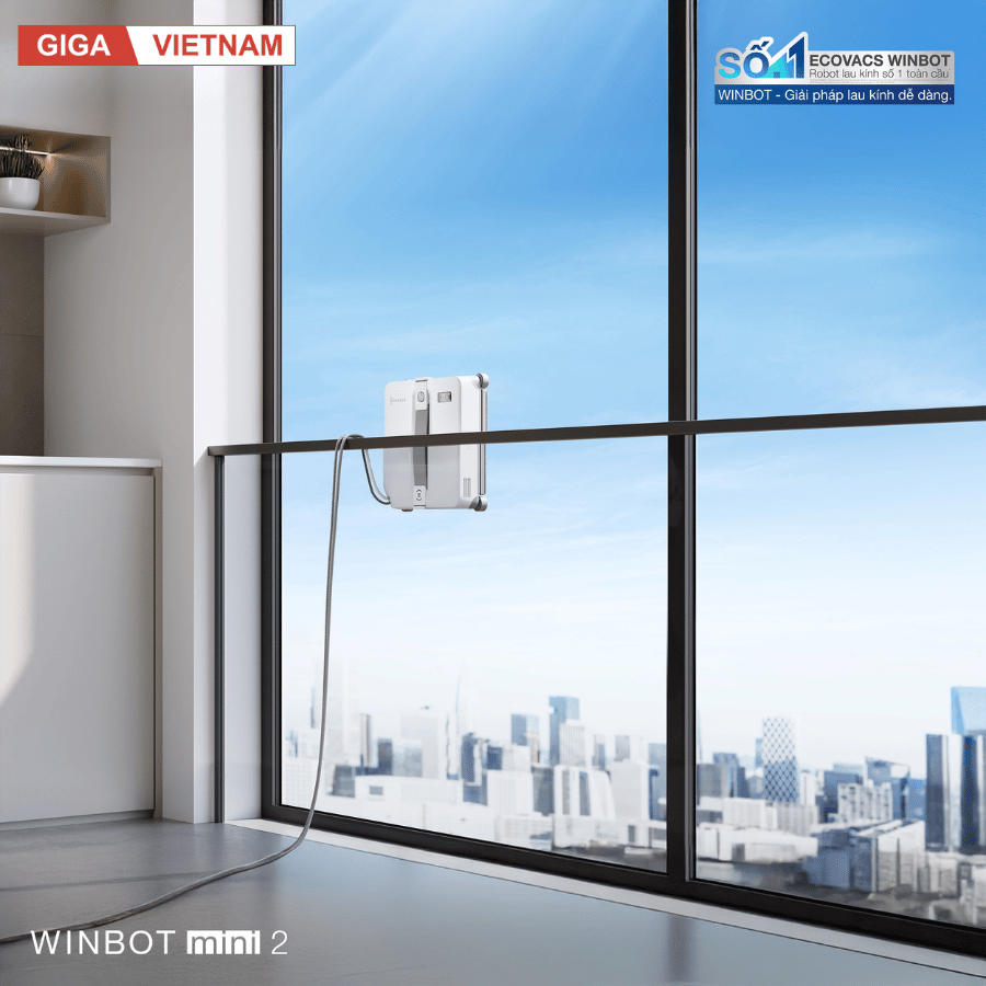 Ecovacs Winbot Mini 2 - Robot lau kính Ecovacs 2026 tại Giga Việt Nam x Vua Nhà Bếp Đức 12
