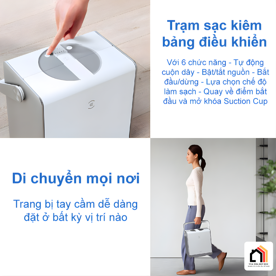 Ecovacs Winbot W2 Pro Omni – Robot lau khính thế hệ mới tại Vua Nhà Bếp Đức 04