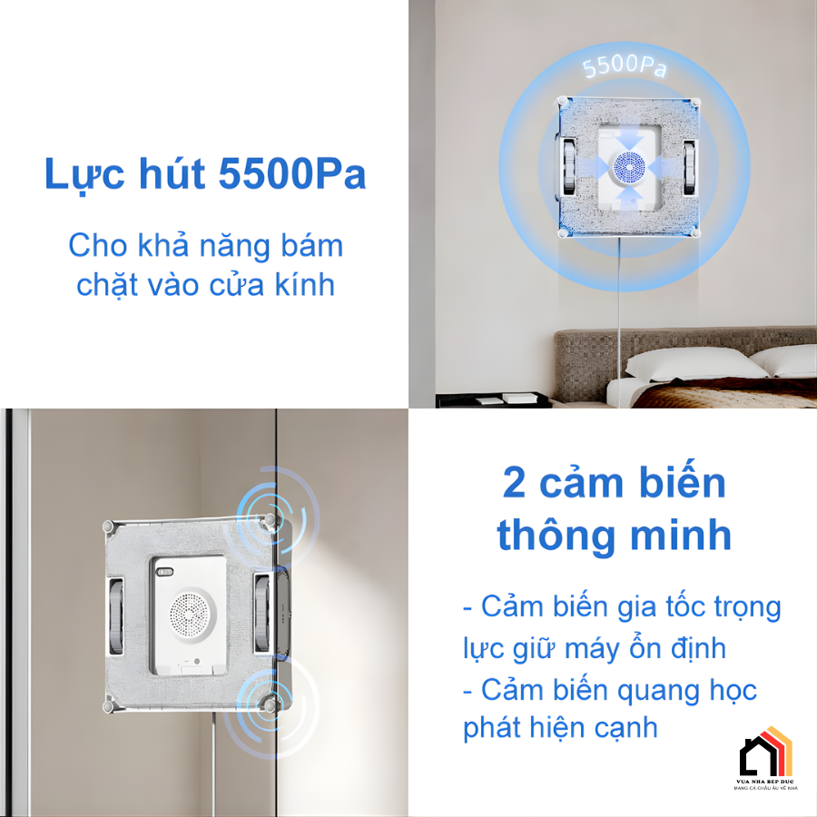 Ecovacs Winbot W2 Pro Omni – Robot lau khính thế hệ mới tại Vua Nhà Bếp Đức 08