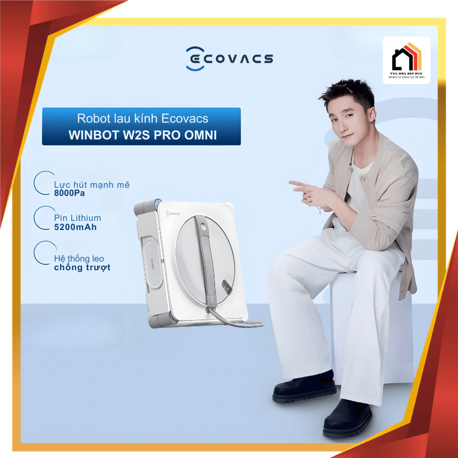 Ecovacs Winbot W2S Omni - Robot lau kính Ecovacs 2026