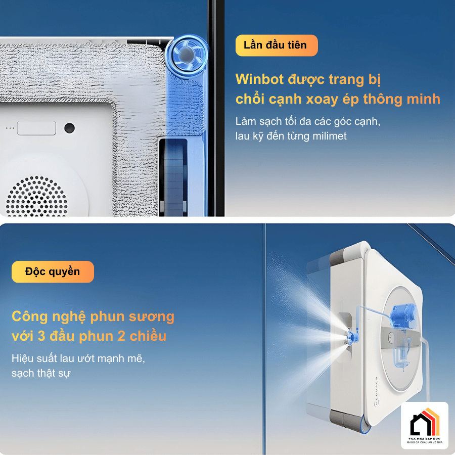 Ecovacs Winbot W2S Omni - Robot lau kính Ecovacs 2026 tại Vua Nhà Bếp Đức 03