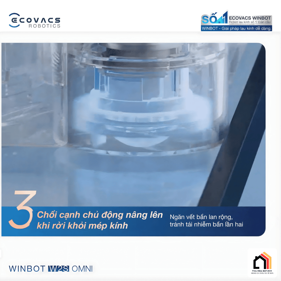 Ecovacs Winbot W2S Omni - Robot lau kính Ecovacs 2026 tại Vua Nhà Bếp Đức 07