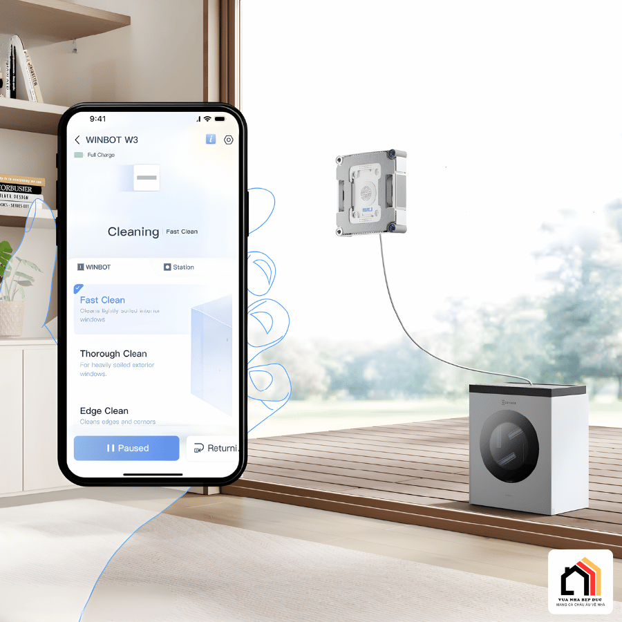 Ecovacs Winbot W3 Omni - Robot Lau Kính 2026 tại Vua Nhà Bếp Đức 14