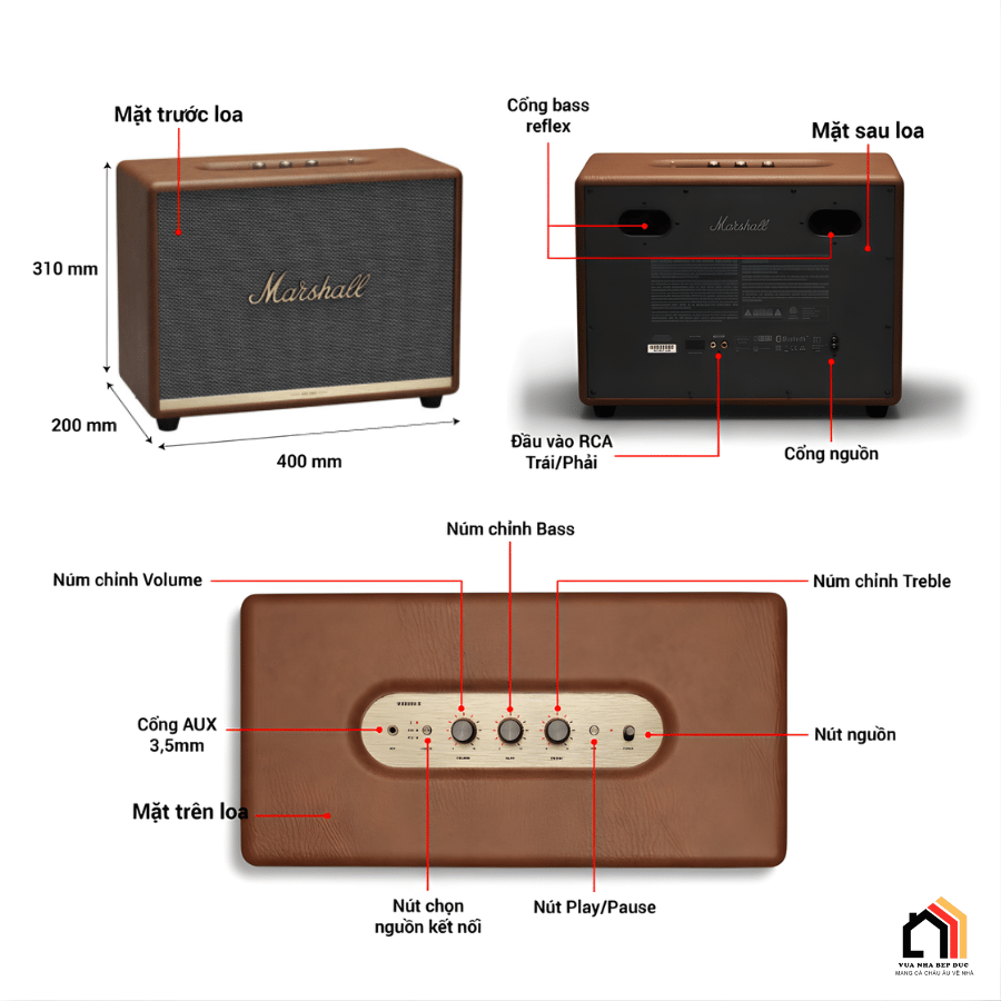Loa Marshall Woburn 2 - Siêu Phẩm Loa Thông Minh 2026 tại Vua Nhà Bếp Đức 15