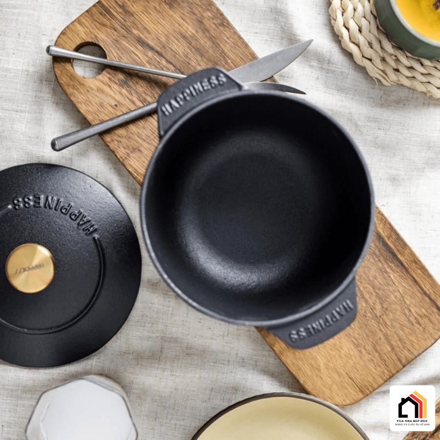 Nồi Gang Thô Happiness - Sản Phẩm Cao Cấp 2026 tại Vua Nhà Bếp Đức 03