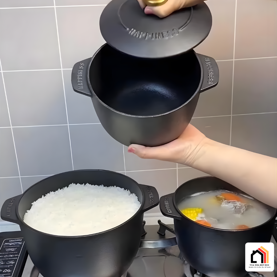 Nồi Gang Thô Happiness - Sản Phẩm Cao Cấp 2026 tại Vua Nhà Bếp Đức 06