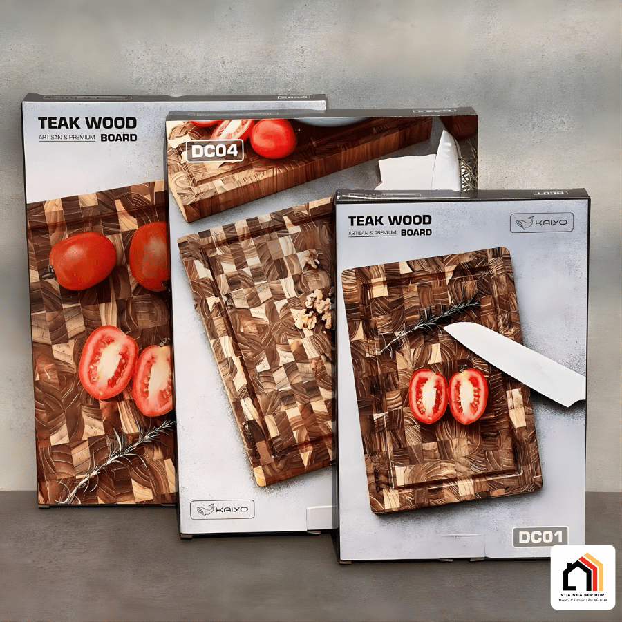 Thớt gỗ Teak Kaiyo tai Vua Nhà Bếp Đức 03