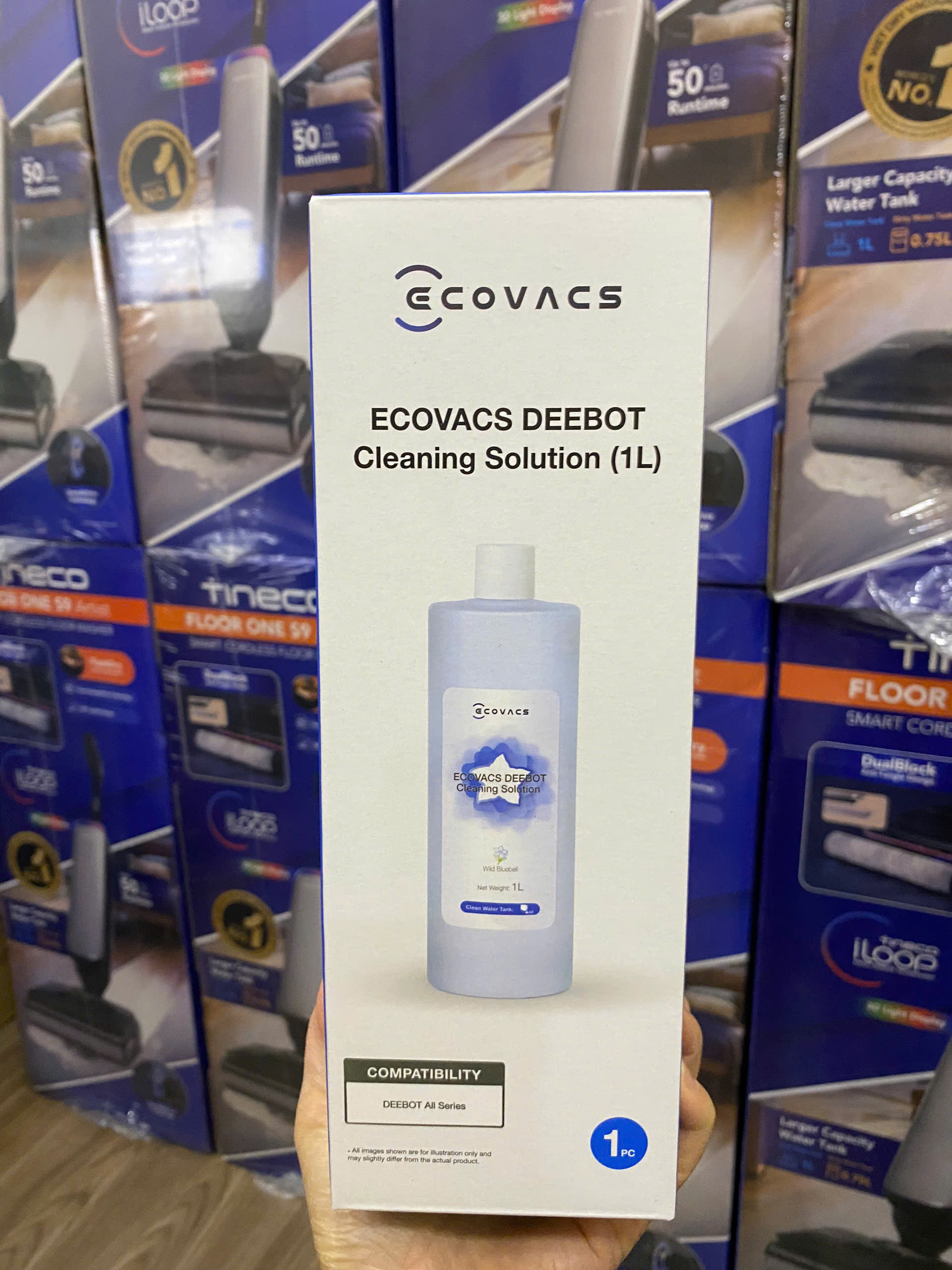 Nước lau sàn dùng cho robot Ecovacs - Hàng chính hãng - Chai 1 Lít