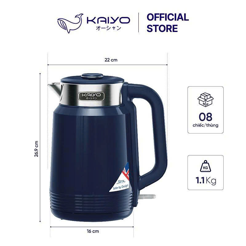 ẤM SIÊU TỐC 2 LỚP KAIYO 2L
