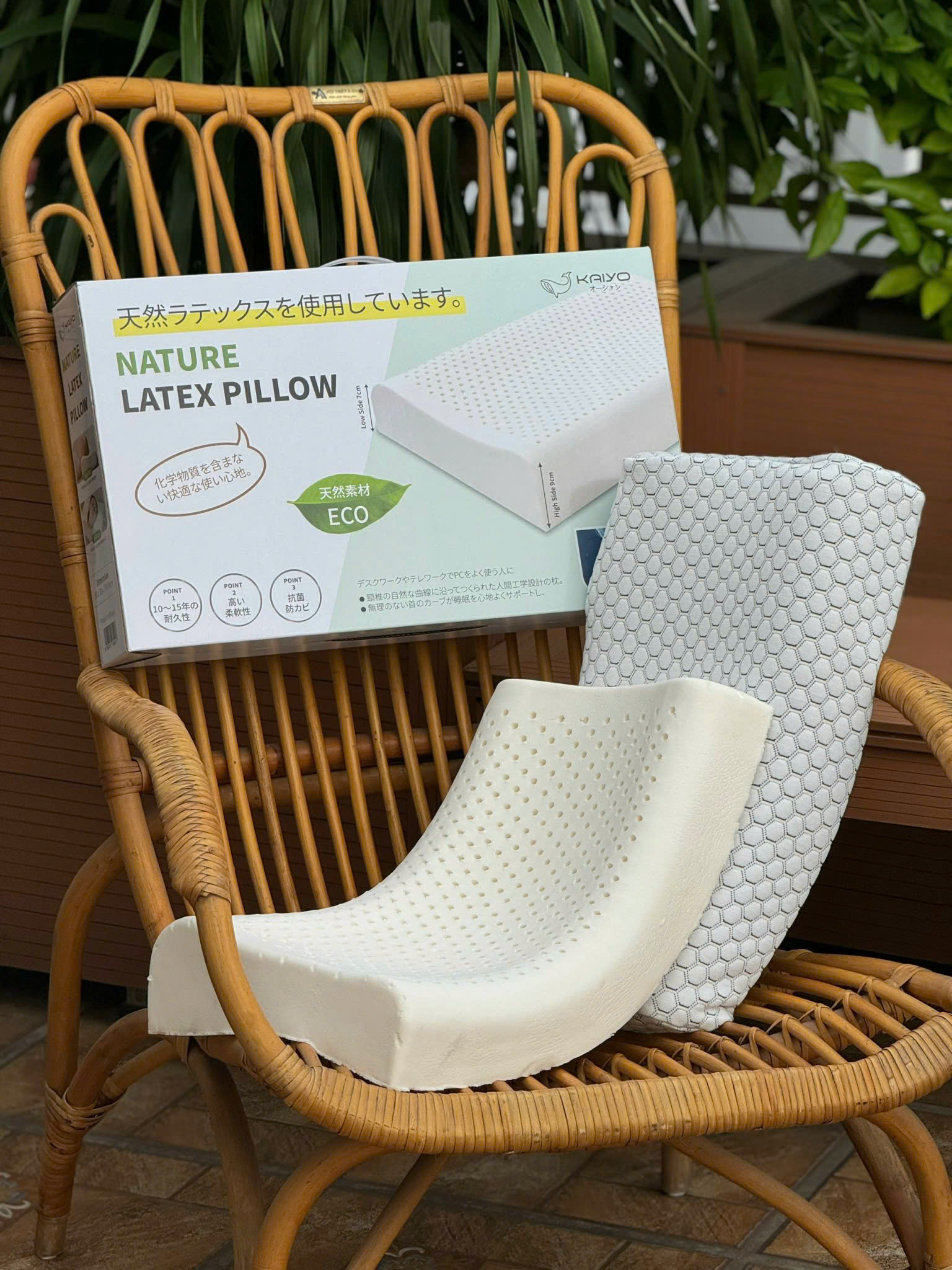 Gối kaiyo làm bằng cao su non