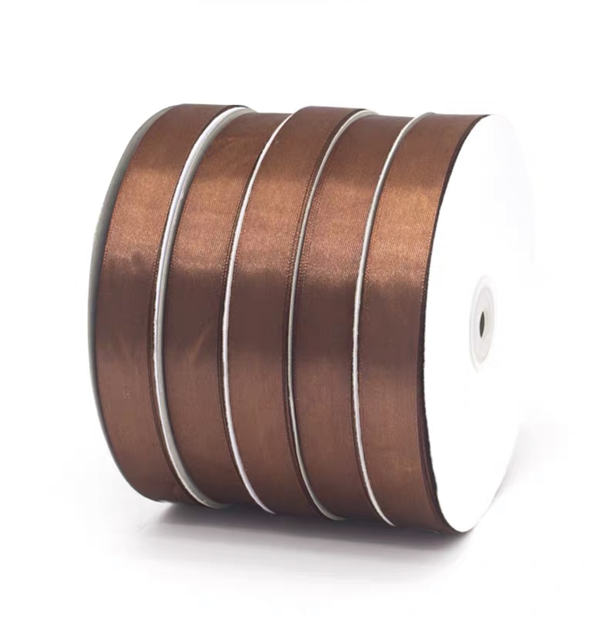 ริบบิ้นขนาด 2ซม. (100ม.) - สีน้ำตาลเข้ม.