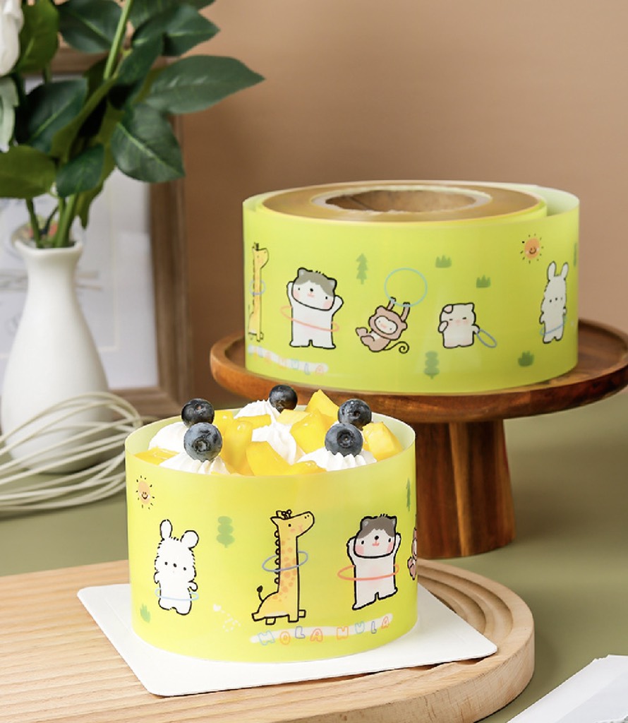 ผนังเค้ก 8 ซม. - ไดโนเสาร์-กระต่าย-ลิงและทารก