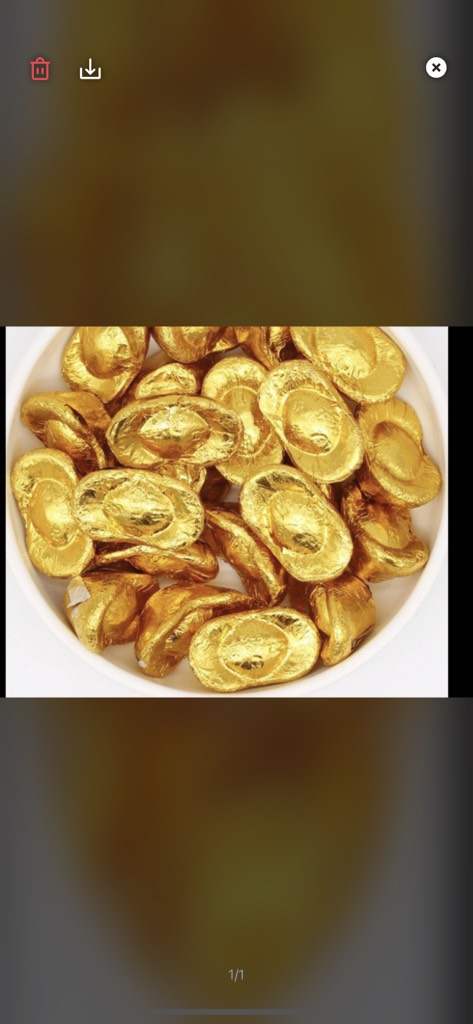 ช็อกโกแลตแท่งทอง (ถุง 1 กก.)