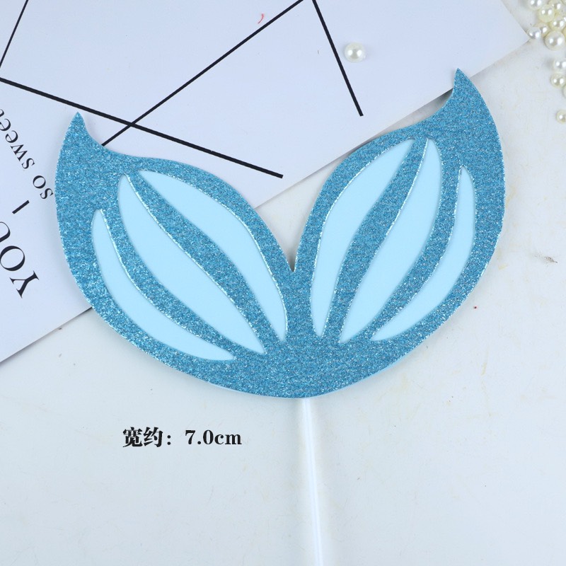 หางปลากระดาษกลิตเตอร์สีเขียว