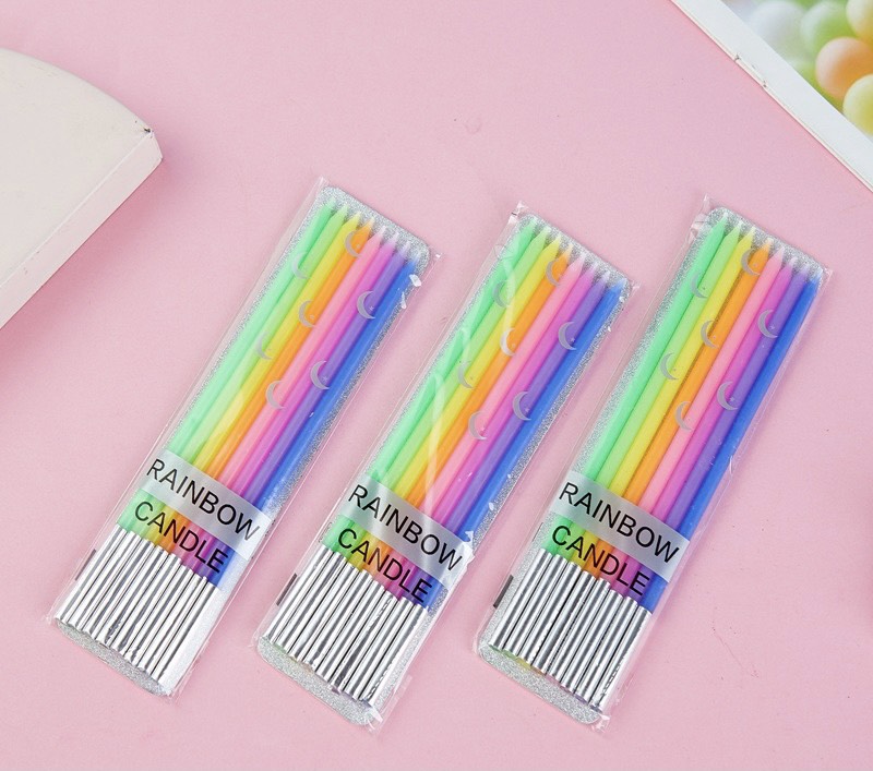 เทียนยาวสีสันสดใส 8 สี