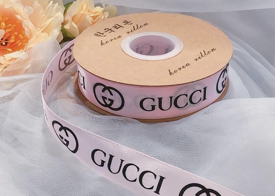ริบบิ้น GUCCI (2.5ซม. 50ม.)-ชมพู