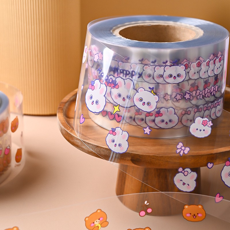 ผนังเค้ก 8 ซม. - กระต่ายสีม่วง HAPPY