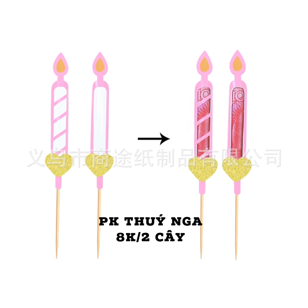 เทียนชมพูเงิน 5 ชุด 2 เล่ม .