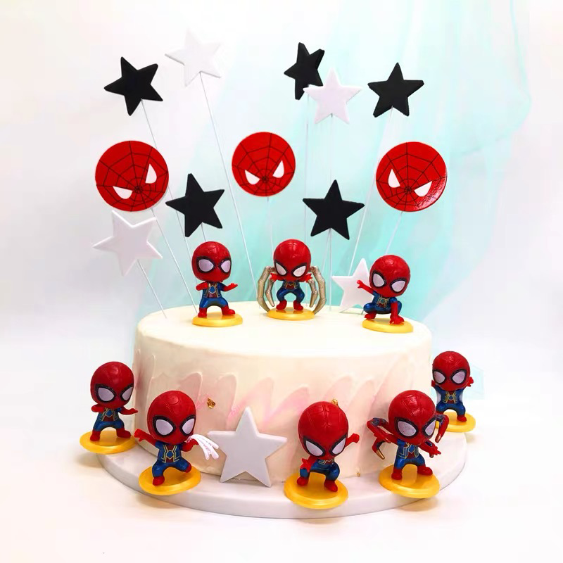 ชุดสไปเดอร์แมน 8 ชิ้น (พลาสติก)