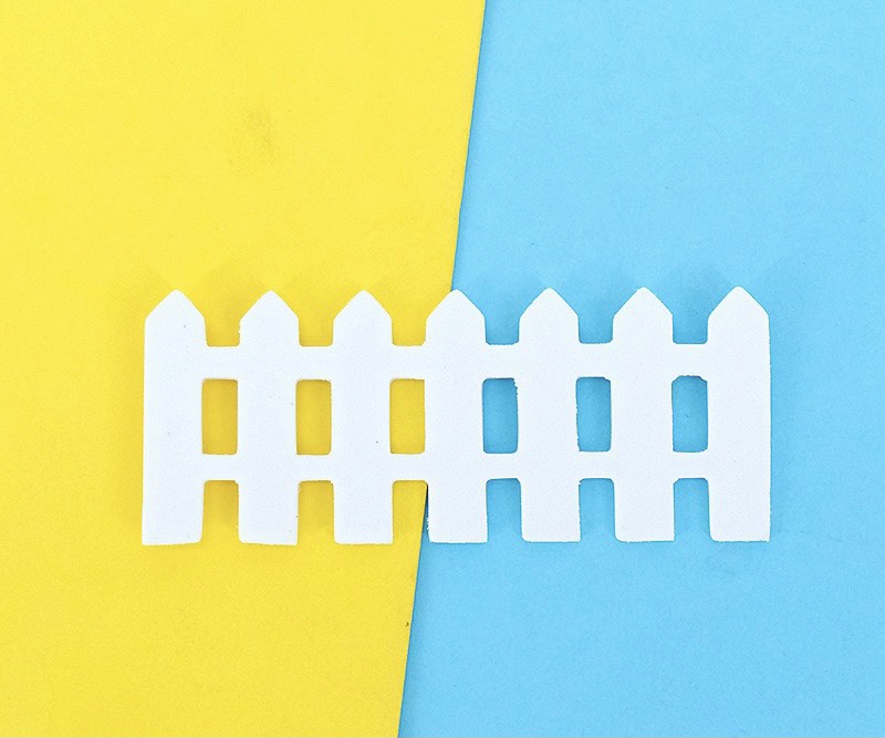 รั้วโฟม 10 ชิ้น - สีขาว