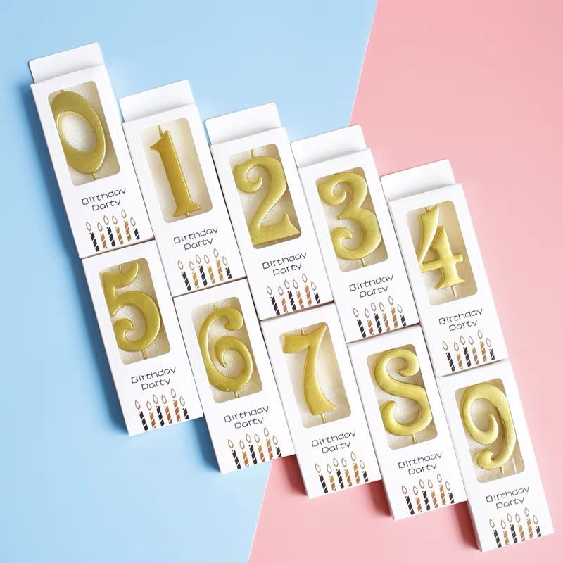 เทียนหมายเลข 3 - สีเหลือง