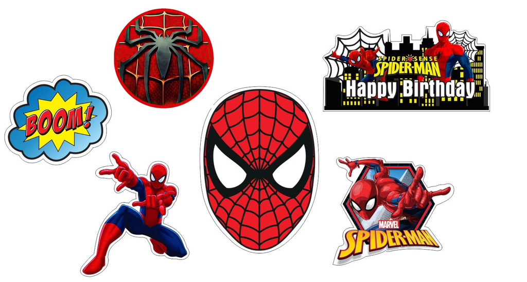 ชุดกระดาษสไปเดอร์แมนซูเปอร์ฮีโร่และหน้ากากแดงชุดใหม่