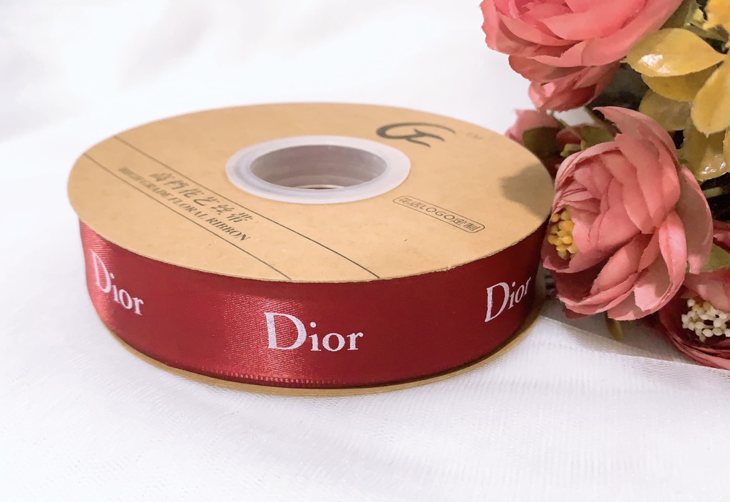 ริบบิ้นผ้า DIOR 2.5 cm x 50m - สีแดง
