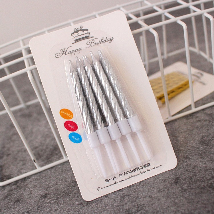 เทียนเงิน - 10 ชิ้น