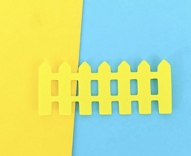 รั้วโฟม 10 ชิ้น - สีเหลือง