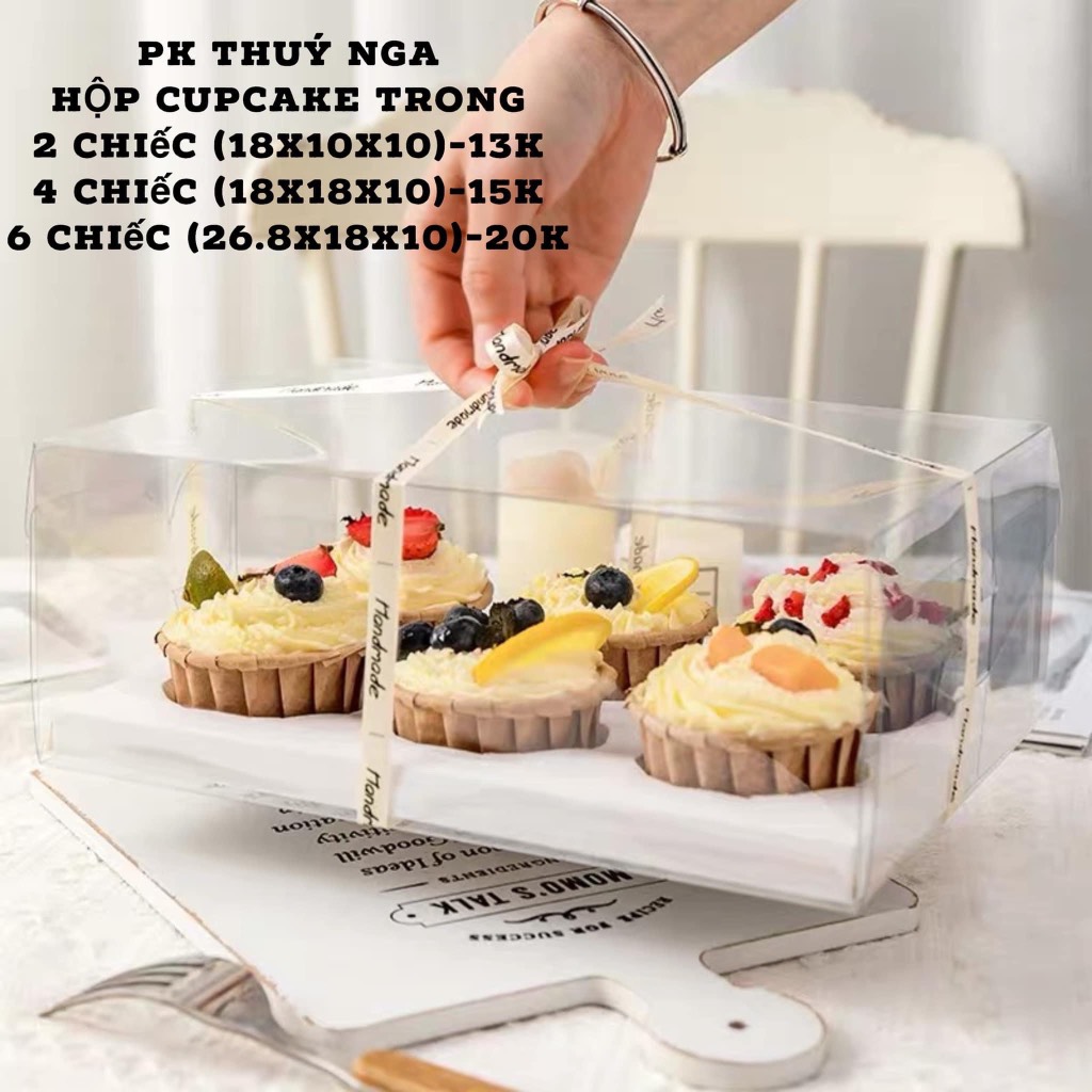 ชุดกล่องคัพเค้ก 10 กล่อง 12 ชิ้น (35x26x10 ซม.)