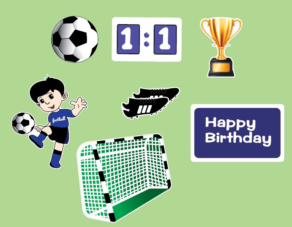 ประตูฟุตบอลกระดาษ Combo 2 ชุด - เด็กชาย - ถ้วยทอง