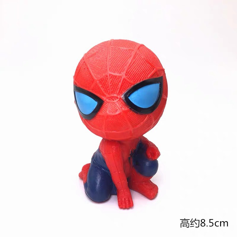 สไปเดอร์แมนจิบิหัวโตพลาสติกแข็ง (พีวีซี)