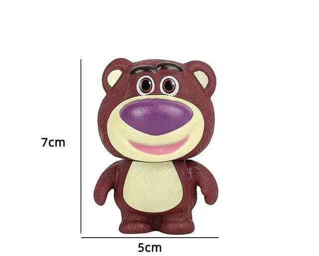 รูปปั้นหมีสตรอเบอร์รี่ขนาดเล็ก - แบบยืน (เส้นผ่านศูนย์กลาง 7.5 ซม.)