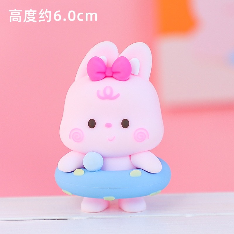 รูปหล่อกระต่ายสวมทุ่น(เรซิ่นสวยๆ)(แขวน)